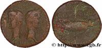 THE JULIO-CLAUDIANS (27 BC to 69 AD) Dupondius AUGUSTUS and AGRIPPA Nîmes, Gaule c. 9/8-3 AC. (26,5mm, 12,87g, 5h) -