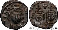 THE HERACLIUS DYNASTY (602-717) Demi-silique HERACLIUS, HERACLIUS CONSTANTINE and MARTINA Carthage 614-626 (12mm, 0,52g, 3h) -