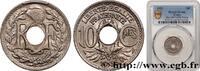 FRANCE 10 centimes Lindauer III REPUBLIC Poissy 1923 (21mm, 4g, 6h) -