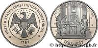 FRANCE Médaille, Bicentenaire de la signature de la Const ÉTATS-UNIS D'AMÉRIQUE 1987 (38,5mm, 23,68g, 12h) -