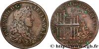 FRANCE Bâtiments du roi, destruction de la colonnade du L LOUIS XIV LE GRAND OU LE ROI SOLEIL 1667 (27,5mm, 6,01g, 6h) -