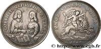 FRANCE Médaille de mariage, Bremen AMOUR ET MARIAGE (1646) (42,5mm, 24,61g, 12h) -