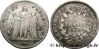 FRANCE 5 francs Union et Force, Union serré, avec glands DIRECTOIRE Paris 1797 (37mm, 24,84g, 6h) -