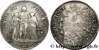 FRANCE 5 francs Union et Force, Union serré, avec glands DIRECTOIRE Paris 1796 (37mm, 24,99g, 6h) -