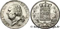 FRANCE 5 francs Louis XVIII, tête nue LOUIS XVIII Rouen 1824 (37mm, 25,15g, 6h) -