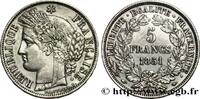 FRANCE 5 francs Cérès, IIe République II REPUBLIC Paris 1851 (37mm, 24,96g, 6h) -