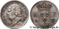 FRANCE 1/4 franc Louis XVIII LOUIS XVIII Nantes 1817 (14,98mm, 1,29g, 6h) -