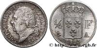 FRANCE 1/4 franc Louis XVIII LOUIS XVIII Paris 1823 (15mm, 1,23g, 6h) -
