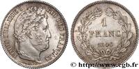 FRANCE 1 franc Louis-Philippe, couronne de chêne LOUIS-PHILIPPE I Bordeaux 1846 (23mm, 5g, 6h) -