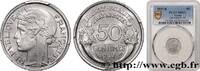 FRANCE 50 centimes Morlon, légère IV REPUBLIC Beaumont-le-Roger 1947 (18mm, 0,70g, 6h) -