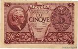 ITALY 5 Lire ITALY 5 Lire 1944 VF -