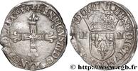 FRANCE Quart d'écu, croix de face HENRY III Nantes 1589 (31mm, 9,69g, 6h) -