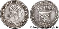 FRANCE Douzième d'écu, buste drapé et cuirassé (2e buste LOUIS XIII Paris, Monnaie du Louvre 1642 (20mm, 2,24g, 6h) -