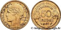 FRANCE 50 centimes Morlon IV REPUBLIC 1947 (18mm, 1,92g, 6h) -