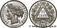 FRANCE Concours de 10 centimes, essai en étain par Marrel II REPUBLIC Paris 1848 (30mm, 8,28g, 6h) -