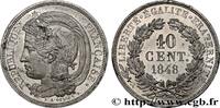 FRANCE Concours de 10 centimes, essai en étain par Oudiné II REPUBLIC Paris 1848 (30mm, 8,26g, 6h) -