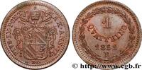 VATICAN AND PAPAL STATES 1 Quattrino frappe au nom de Pie IX an VI VATICAN AND PAPAL STATES Rome 1851 (18mm, 1,94g, 6h) -