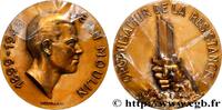 FRANCE Médaille, Jean Moulin RÉSISTANCE Monnaie de Paris (1948) (67mm, 179,73g, 12h) -
