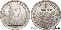 FRENCH INDOCHINA 1 Piastre Union Française - Fédération Indochinois FRENCH INDOCHINA Paris 1947 (35mm, 18,40g, 6h) -