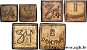 FRANCE Lot de trois poids d’apothicaire 1/2 drachme, 1 dr ANGLETERRE - POIDS MONÉTAIRE n.d. (18,5mm, 13,65g, 12h) -