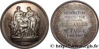 FRANCE Médaille, Architecture et perspective, École Natio BEAUX-ARTS - SOCIÉTÉS, ÉCOLES ET PRIX 1902 (41mm, 37,02g, 12h) -