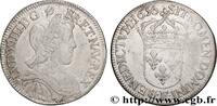 FRANCE Demi-écu, portrait à la mèche longue LOUIS XIV THE SUN KING Angers 1656 (32,5mm, 13,60g, 6h) -