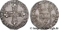 FRANCE Quart d'écu, titulature côté croix LOUIS XIV THE SUN KING Bayonne 1649 (29,5mm, 9,68g, 12h) -
