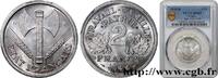 FRANCE 2 francs Francisque FRENCH STATE Beaumont-Le-Roger 1944 (27,02mm, 2,2g, 6h) -