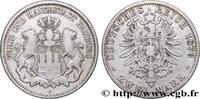 GERMANY - FREE CITY OF HAMBURG 2 Mark blason de Hambourg GERMANY - FREE CITY OF HAMBURG Hambourg 1876 (28mm, 10,88g, 12h) -