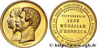 FRANCE Médaille, Exposition universelle, la belle jardini EXPOSITIONS UNIVERSELLES 1855 (28mm, 12,27g, 6h) -