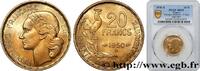FRANCE 20 francs Georges Guiraud, 3 faucilles IV REPUBLIC Beaumont-Le-Roger 1950 (23,5mm, 4g, 6h) -