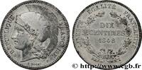 FRANCE Concours de 10 centimes, essai en étain par Rogat, II REPUBLIC Paris 1848 (30,5mm, 8,30g, 6h) -