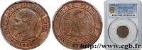 FRANCE Deux centimes Napoléon III, tête nue SECOND EMPIRE Strasbourg 1855 (20mm, 2,00g, 6h) -