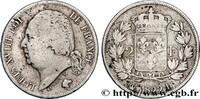 FRANCE 2 francs Louis XVIII LOUIS XVIII La Rochelle 1822 (27mm, 9,69g, 6h) -