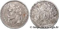 FRANCE 5 francs Napoléon III, tête laurée SECOND EMPIRE Paris 1862 (37mm, 24,70g, 6h) -