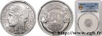 FRANCE 50 centimes Morlon, légère IV REPUBLIC Beaumont-le-Roger 1947 (18mm, 0,70g, 6h) -
