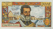 FRANCE 5000 Francs HENRI IV FRANCE 5000 Francs HENRI IV 1957 XF- -
