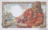 FRANCE 20 Francs PÊCHEUR FRANCE 20 Francs PÊCHEUR 1943 AU -