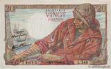 FRANCE 20 Francs PÊCHEUR FRANCE 20 Francs PÊCHEUR 1945 AU -