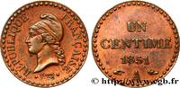 FRANCE Un centime Dupré, IIe République II REPUBLIC Paris 1851 (18mm, 1,99g, 6h) -