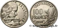FRANCE 100 francs Cochet, chouette IV REPUBLIC 1958 (24mm, 5,97g, 6h) -