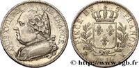 FRANCE 5 francs Louis XVIII, buste habillé LOUIS XVIII Bordeaux 1814 (37mm, 24,89g, 6h) -