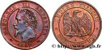 FRANCE Deux centimes Napoléon III, tête laurée SECOND EMPIRE Bordeaux 1862 (20mm, 2,00g, 6h) -