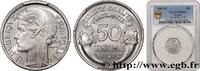 FRANCE 50 centimes Morlon, légère IV REPUBLIC Beaumont-le-Roger 1947 (18mm, 0,70g, 6h) -