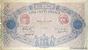 FRANCE 500 Francs BLEU ET ROSE FRANCE 500 Francs BLEU ET ROSE 1920 F -