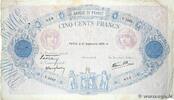 FRANCE 500 Francs BLEU ET ROSE modifié FRANCE 500 Francs BLEU ET ROSE modifié 1939 VG -