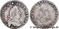 FRANCE Quatre sols aux deux L LOUIS XIV THE SUN KING Tours 1698 (19,5mm, 1,37g, 6h) -