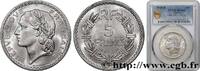 FRANCE 5 francs Lavrillier, aluminium PROVISIONAL GOVERNEMENT OF THE FRENCH REPUBLIC Beaumont-Le-Roger 1945 (31mm, g, 6h) -