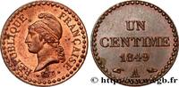 FRANCE Un centime Dupré, IIe République II REPUBLIC Paris 1849 (18mm, 1,93g, 6h) -