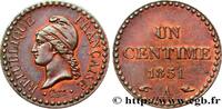 FRANCE Un centime Dupré, IIe République II REPUBLIC Paris 1851 (18mm, 1,98g, 6h) -